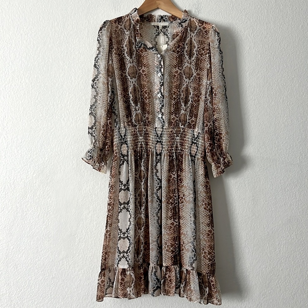 New Maje Rython Robe Courte En Im Imprime Dress Size 3